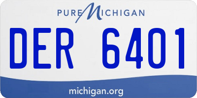 MI license plate DER6401