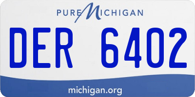 MI license plate DER6402