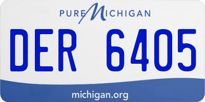 MI license plate DER6405