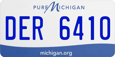 MI license plate DER6410