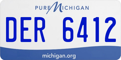 MI license plate DER6412