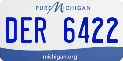MI license plate DER6422