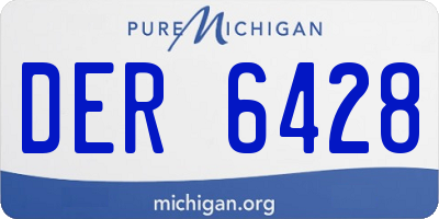 MI license plate DER6428