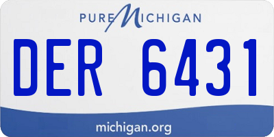 MI license plate DER6431