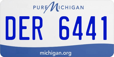 MI license plate DER6441