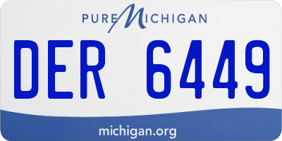 MI license plate DER6449