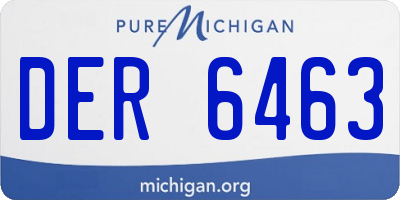 MI license plate DER6463