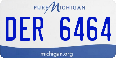 MI license plate DER6464