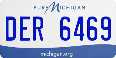 MI license plate DER6469