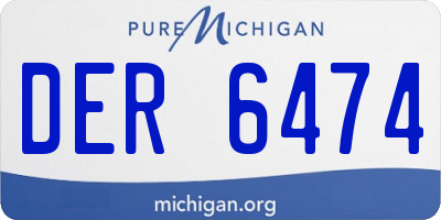 MI license plate DER6474