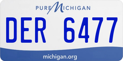 MI license plate DER6477