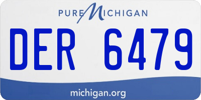 MI license plate DER6479