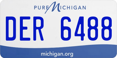 MI license plate DER6488