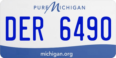 MI license plate DER6490