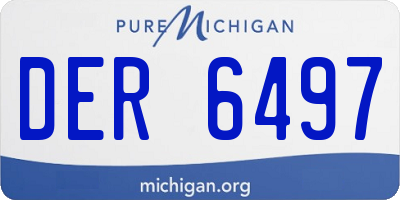 MI license plate DER6497