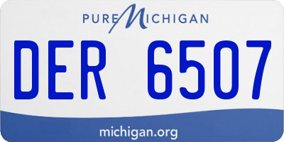 MI license plate DER6507