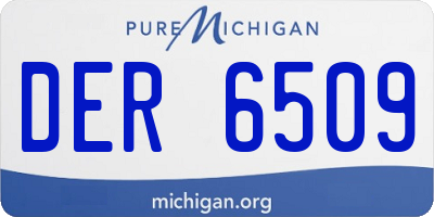 MI license plate DER6509