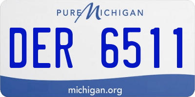 MI license plate DER6511