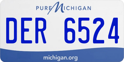 MI license plate DER6524