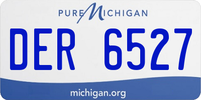 MI license plate DER6527