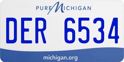 MI license plate DER6534