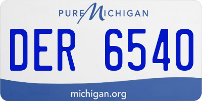 MI license plate DER6540