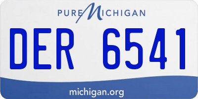 MI license plate DER6541