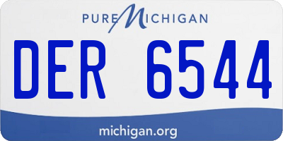 MI license plate DER6544