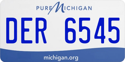 MI license plate DER6545
