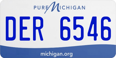 MI license plate DER6546