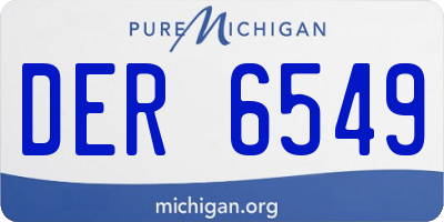 MI license plate DER6549
