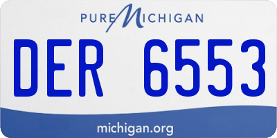 MI license plate DER6553