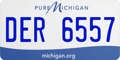 MI license plate DER6557