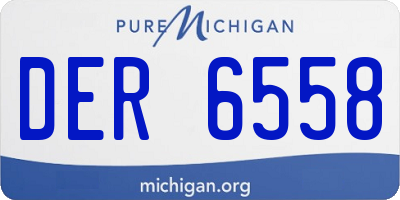 MI license plate DER6558