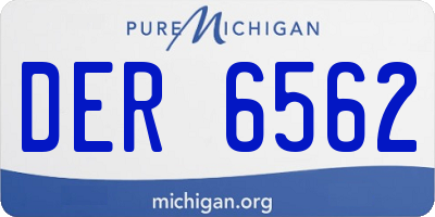 MI license plate DER6562
