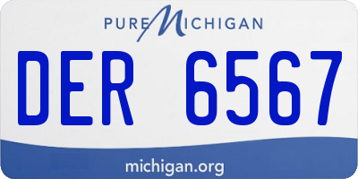 MI license plate DER6567