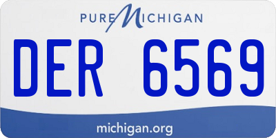 MI license plate DER6569