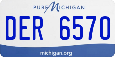 MI license plate DER6570