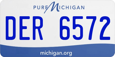 MI license plate DER6572