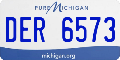 MI license plate DER6573