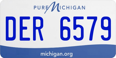MI license plate DER6579