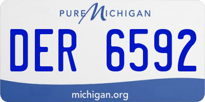 MI license plate DER6592