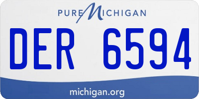 MI license plate DER6594