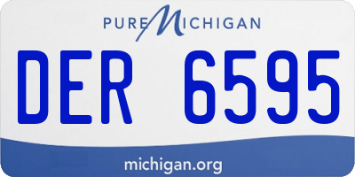 MI license plate DER6595