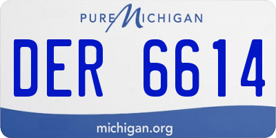 MI license plate DER6614