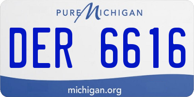 MI license plate DER6616