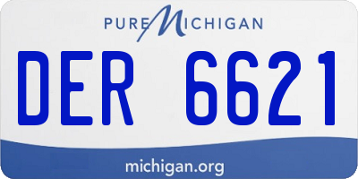 MI license plate DER6621