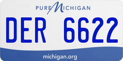MI license plate DER6622