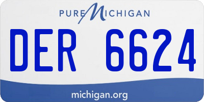 MI license plate DER6624