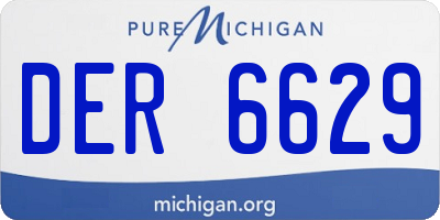 MI license plate DER6629